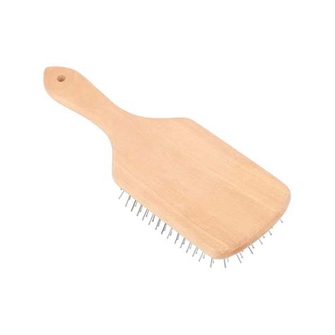 Buy Bronson Professional Paddle Hair Brush Wooden With Steel Bristles