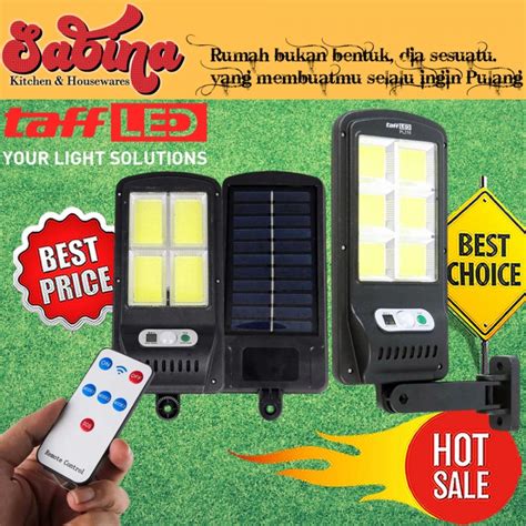 Jual Lampu Taman Dinding Jalan Solar Panel Sensor Gerak COB Remote