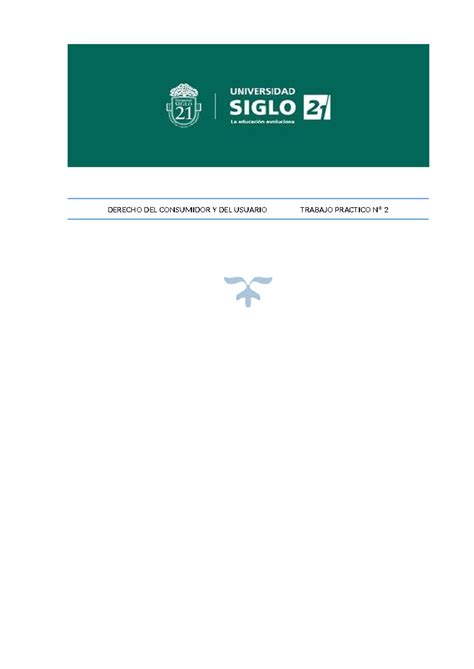 Tp Der Del Usuario Y El Cons Derecho Del Consumidor Y Del Usuario