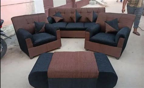 Seater Wooden Full Sofa Set Wholesale Fabric At Rs Set In