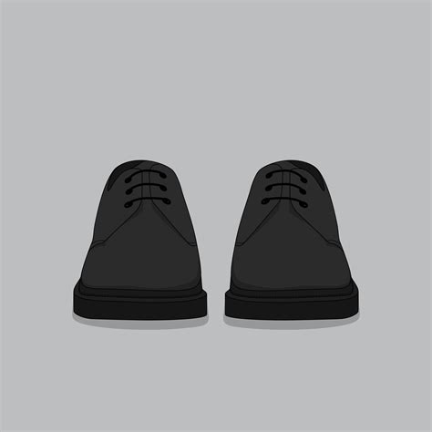 Black leather shoes in cartoon design for advertisement template design 11512582 Vector Art at ...