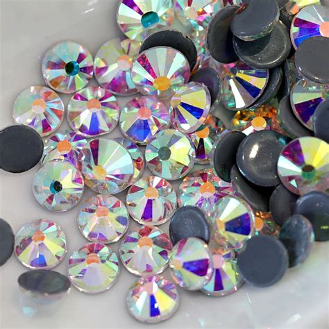 2028 Ss4 To Ss40 Best Quality Crystal Ab Glass Hot Fix Rhinestones