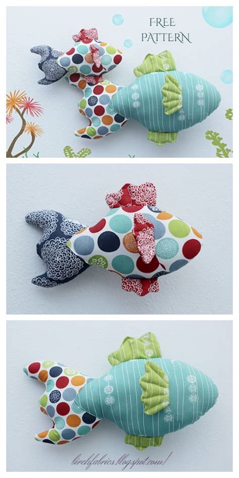 Diy Fabric Toy Fish Free Sewing Patterns Fabric Art Diy Fabric Toys