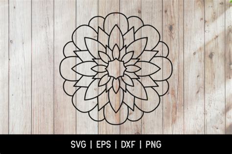 Simple Mandala Flower Svg Design Graphic By Doridodesign · Creative Fabrica