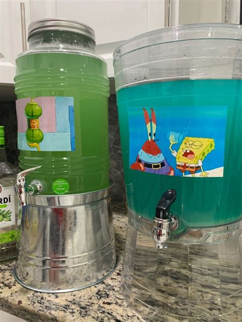 Spongebob Drinks Spongebob Party Ideas