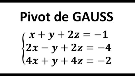 Pivot De Gauss Matrice Pivot De Gauss Exemple Swhshish Hot Sex Picture