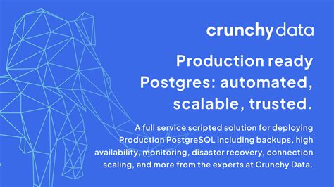 Crunchy Postgres Crunchy Data