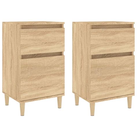 Tables de chevet 2 pcs chêne sonoma 40x35x70 cm Leroy Merlin