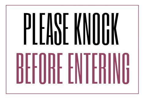 Please Knock Before Entering Sign Sticker Template Postermywall