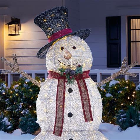 5 Ft Warm White Led Snowman Holiday Yard Decoration Lamouren Online