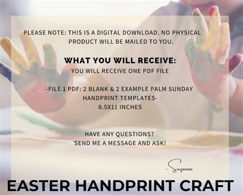 Palm Sunday Handprint Craft, Easter Sunday School Handprint Art for Toddler and Preschool ...