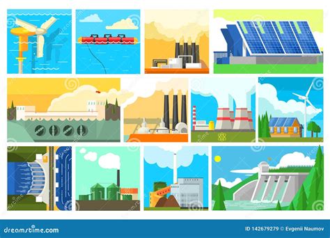 Types Of Electricity Generation Plants And Alternative Energy Sources Electricity Production