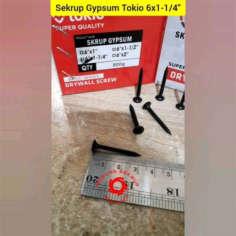 1 Box Sekrup Gypsum 6x1 1 4 Tokio Skrup Gipsum 3cm Lazada Indonesia