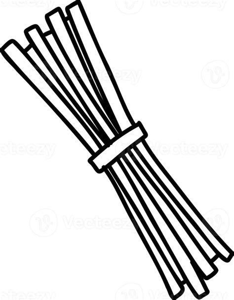 Hand Drawn Uncooked Spaghetti Illustration Png