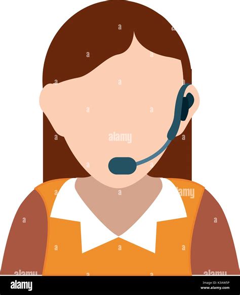 Female Operator Vector Illustration Stock Vector Image And Art Alamy