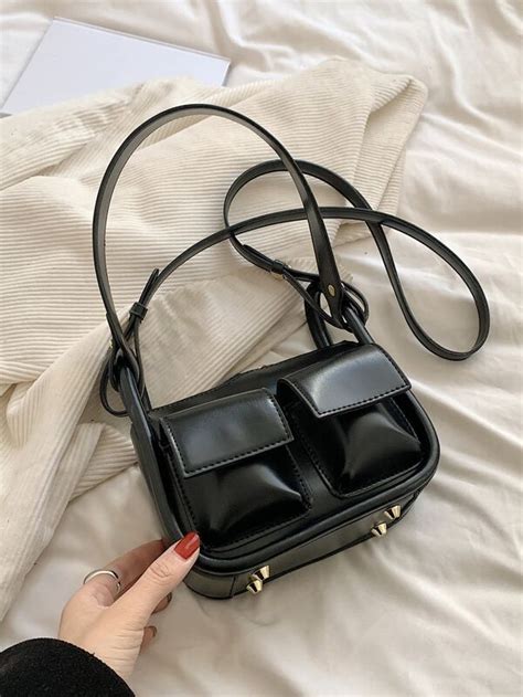 Bolsa Cuadrada Mini Minimalista Con Solapa Moda De Mujer Shein M Xico