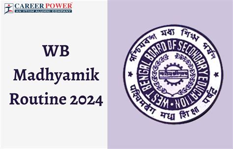 West Bengal Madhyamik Routine 2024 Out Class 10 Board Exam Dates