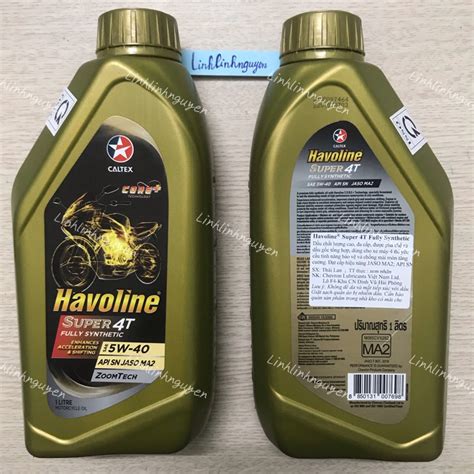 Nhớt xe số tổng hợp toàn phần Caltex Havoline Super 4T Fully Synthetic