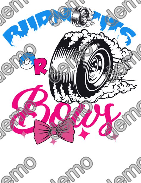 Burnouts Or Bows Gender Reveal Svg