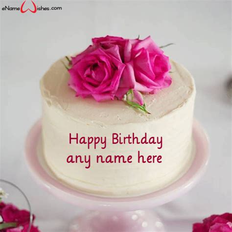 Romantic Birthday Cake for Lover - Name Birthday Cakes - Write Name on ...