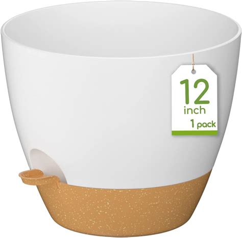 ZMTECH Pot de fleurs 30 cm avec lèvre d irrigation trous de drainage