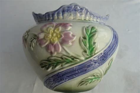 Ancien Cache Pot En Barbotine Eur Picclick Fr