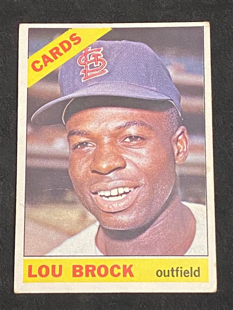 Lot VG VGEX 1966 Topps Lou Brock 125 Baseball Card