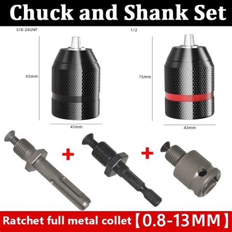 Professional Metal Heavy Duty Unf Mm Keyless Drill Chuck