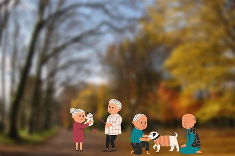 Download Senior Citizens Elderly People Pets Royalty Free Stock