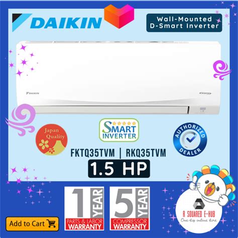 Daikin Wall Mounted Type D Smart Series Inverter Aircon 1 5HP