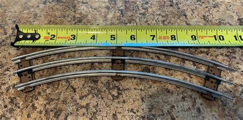 6 Pieces Lionel 027 Curved Track 3 Rail Steel Tubular 027 Gauge Ebay