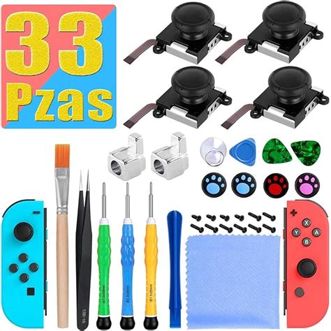 Pzas Kit De Reparaci N Para Joystick De Nintendo Switch Joysticks