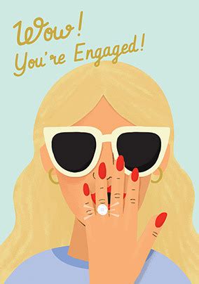You Re Engaged Blonde Card Funky Pigeon
