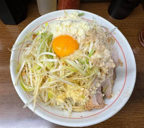 『小ラーメン＋汁なし ネギ 粉チーズ』ラーメン二郎 横浜関内店のレビュー ラーメンデータベース