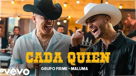 Grupo Firme Ft Maluma CADA QUIEN AUDIO OFICIAL Preview YouTube