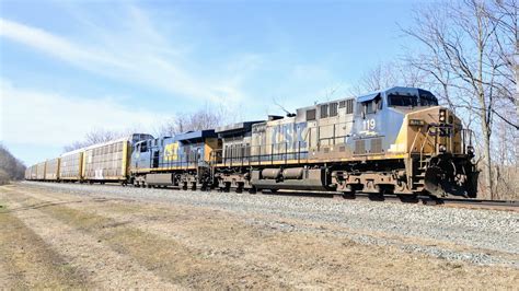 Long Csx Loaded Autorack Q Faded Yn Ac Cw Type Of Horn