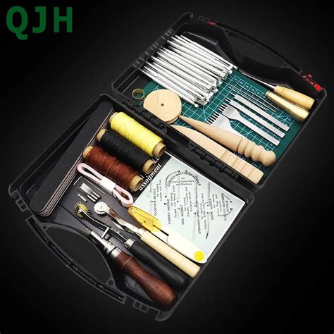 Diy Professional Leather Craft Tools Kit Hand Sewing Stitching Punch