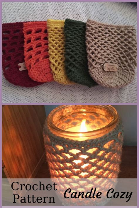 Crochet Cozy Pattern Candle Holder Pdf Cozy Pattern Pattern Etsy Crochet Cozy Crochet