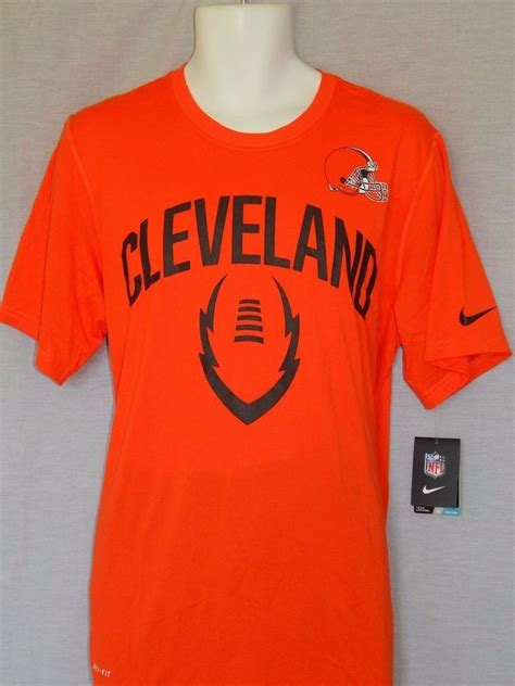 Cleveland Browns Tee Shirt Mens Size Medium Nfl Team Apparel Nike Dri