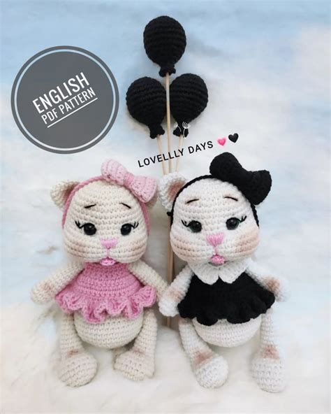 Pattern Amigurumi Cat Pattern Crochet Cat Pattern Crochet White Cat