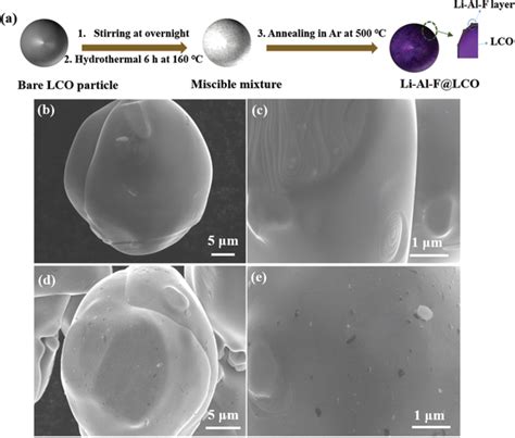 A Schematic Illustration Of Lialf Lco Preparation And Sem Images Of