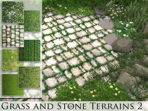 Pralinesims Grass And Stone Terrains 2 Sims Sims 4 Sims 4 Cc Furniture