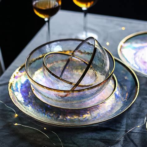 Iridescent Gold Dinnerware In 2020 Gold Dinnerware Iridescent Decor