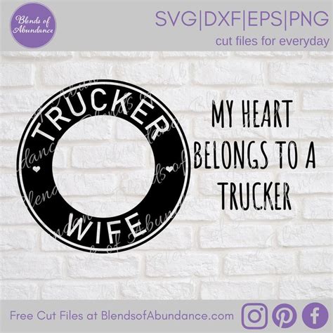 Trucker Wife Label Svg Coffee Cup Label Svg Starbucks Cup Label My