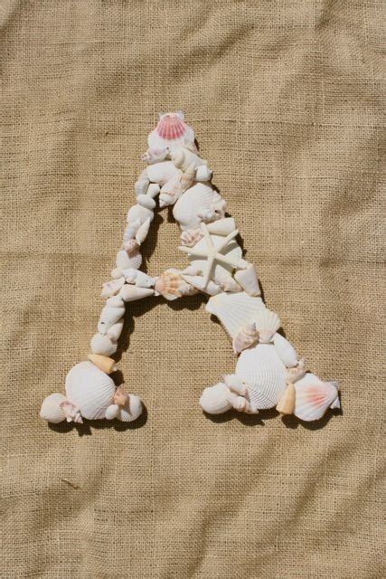 Etsy Transaction Sea Shell Covered 12 Inch Wedding Initial Letter