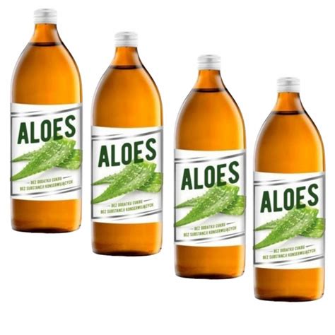 Sok Z Aloesu Aloes 4x 1000ml Naturalny BEZ CUKRU ERLI Pl