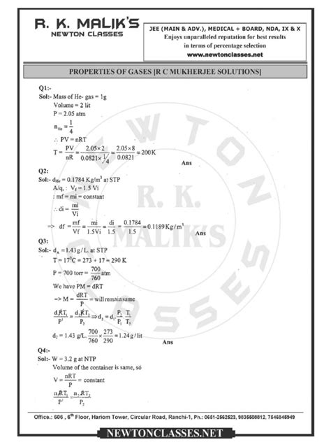 Chapter 12 - Properties of Gases | PDF