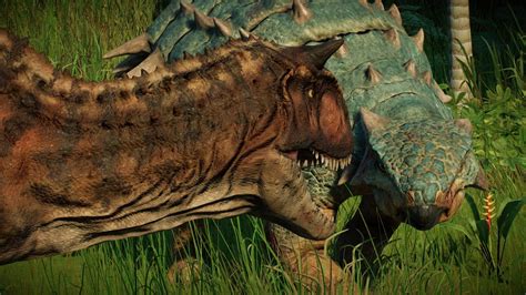 ANKYLOSAURUS Bumpy VS CARNOTAURUS Toro Camp Cretaceous Jurassic