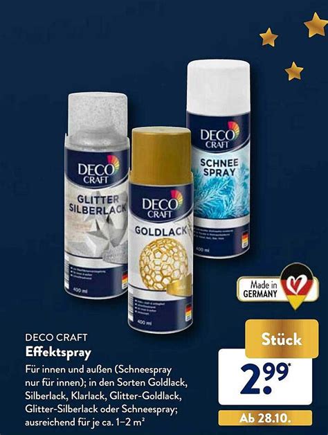 Deco Craft Effektspray Angebot Bei ALDI Nord