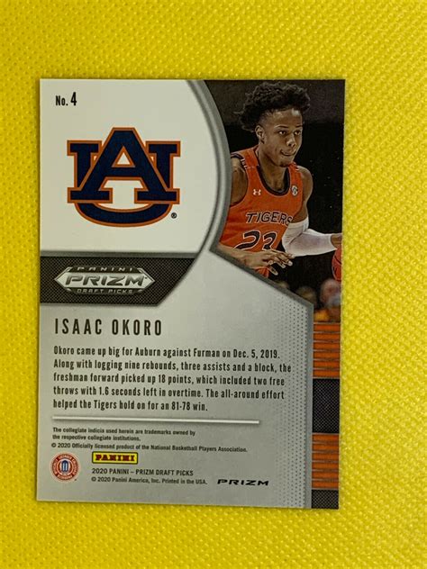 ISAAC OKORO 2020 21 Panini Prizm Draft Picks Ruby Red Wave Refractor